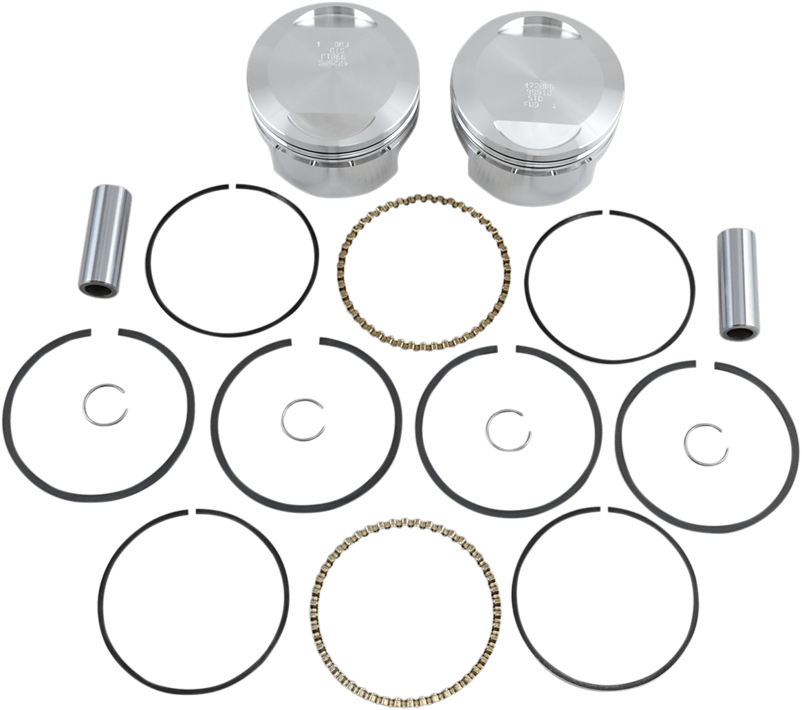 WISECO K1700 Piston Kit - Standard - S1 Buell 1200 cc