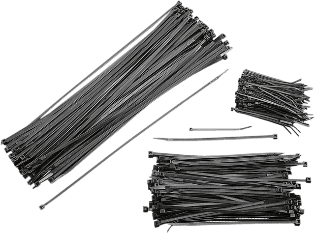 PARTS UNLIMITED LCT4 Cable Tie - 4" - Black - 100-Pack