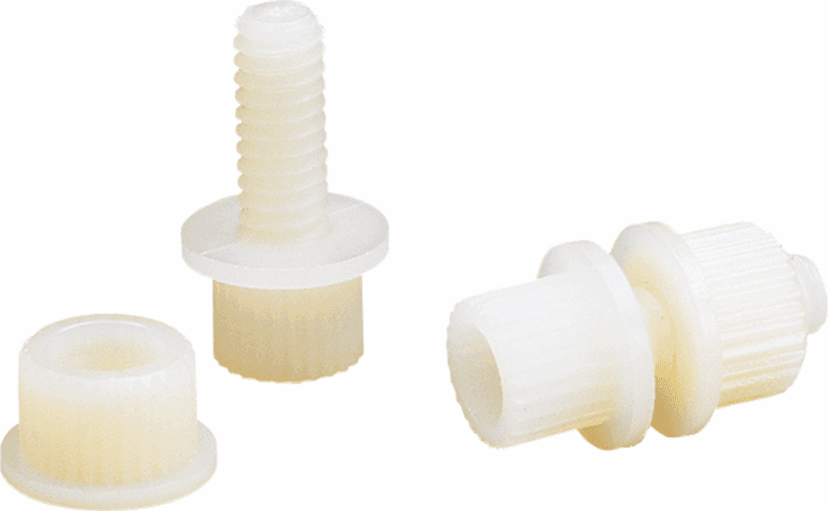 PARTS UNLIMITED LP-600 License Plate Bolt - 100 Pack - White