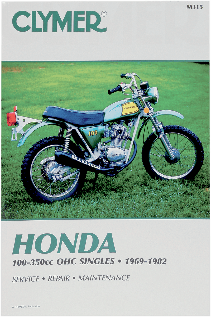 CLYMER M315 Manual - Honda - 100-350 OHC Singles