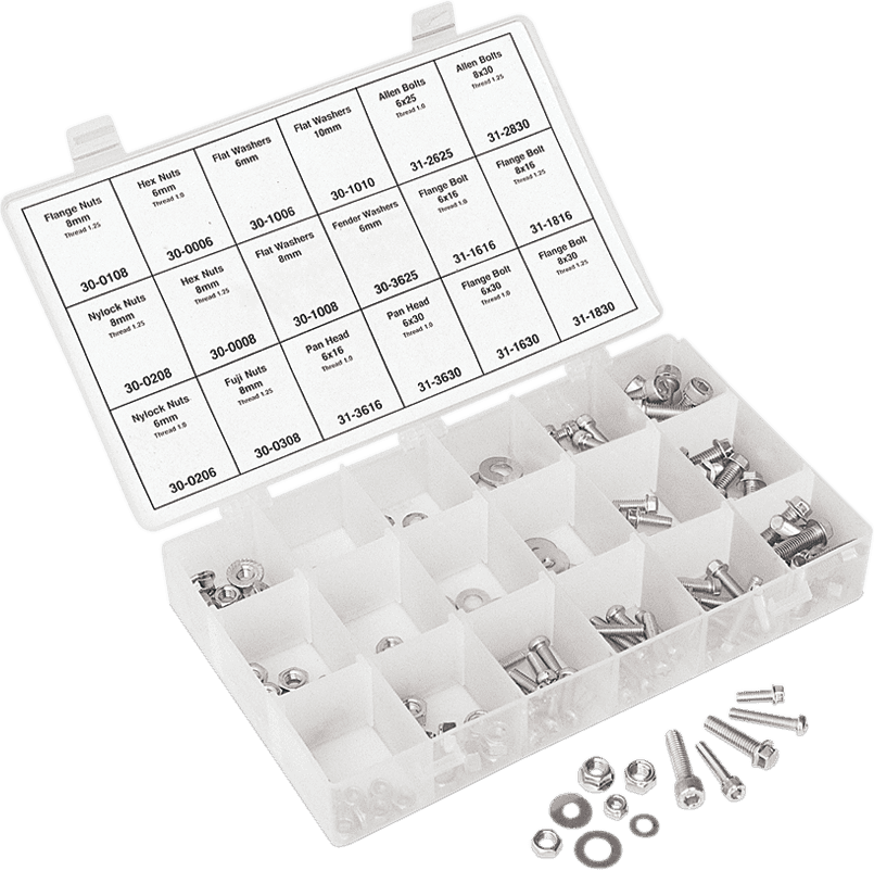 MOTION PRO MP33-1100 Hardware Kit - Bike Repair/Metric - 180 Piece