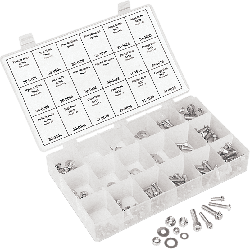 MOTION PRO MP33-1100 Hardware Kit - Bike Repair/Metric - 180 Piece