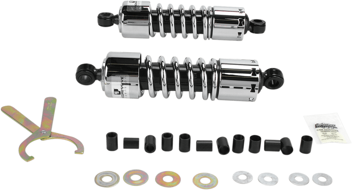 PROGRESSIVE SUSPENSION PS4204C Shocks - 11" - 412 Cruiser Series - Chrome - Standard