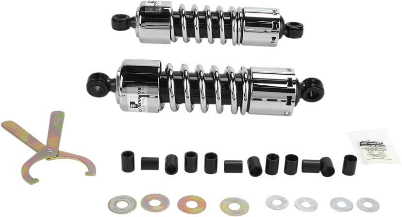 PROGRESSIVE SUSPENSION PS4204C Shocks - 11" - 412 Cruiser Series - Chrome - Standard