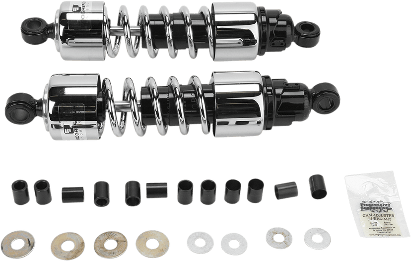 PROGRESSIVE SUSPENSION PS-4209C Shocks - 12.5" - 412 Cruiser Series - Chrome - Standard/Heavy Duty