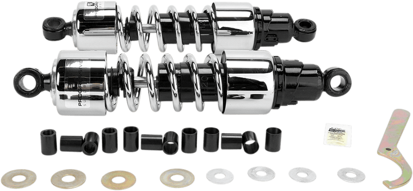 PROGRESSIVE SUSPENSION PS-4213C Shocks - 13" - 412 Cruiser Series - Chrome - Standard/Heavy Duty