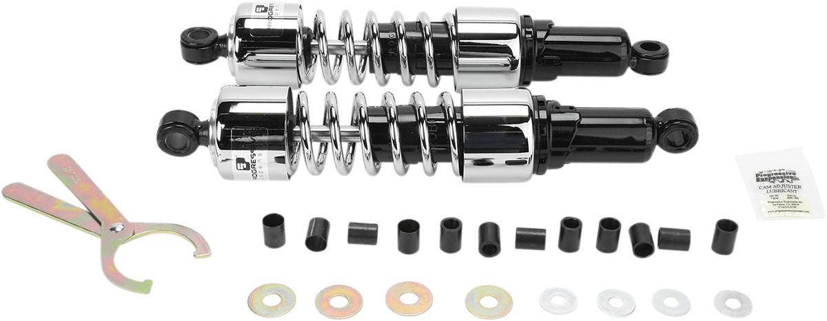 PROGRESSIVE SUSPENSION PS4220C Shocks - 14.25" - 412 Cruiser Series - Chrome - Standard