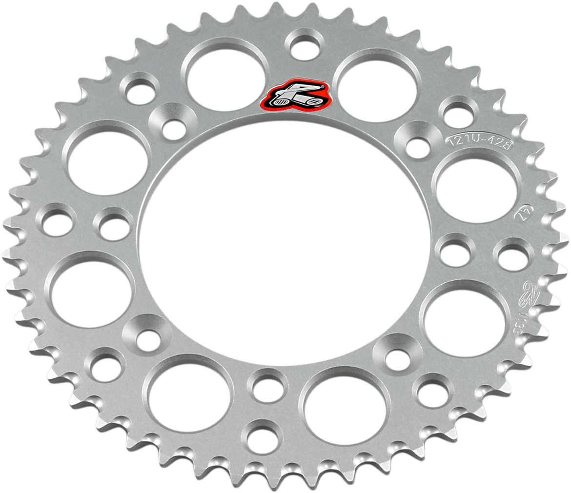 RENTHAL R121A47 Rear Sprocket - Aluminum - 47 Tooth - Silver - Suzuki/Yamaha