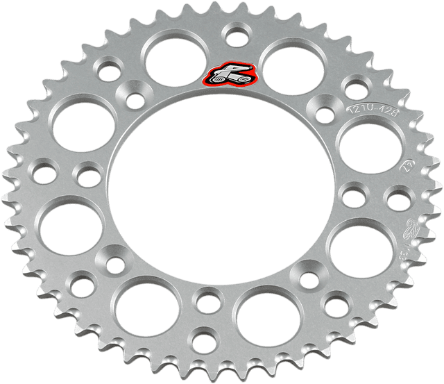 RENTHAL R121A47 Rear Sprocket - Aluminum - 47 Tooth - Silver - Suzuki/Yamaha