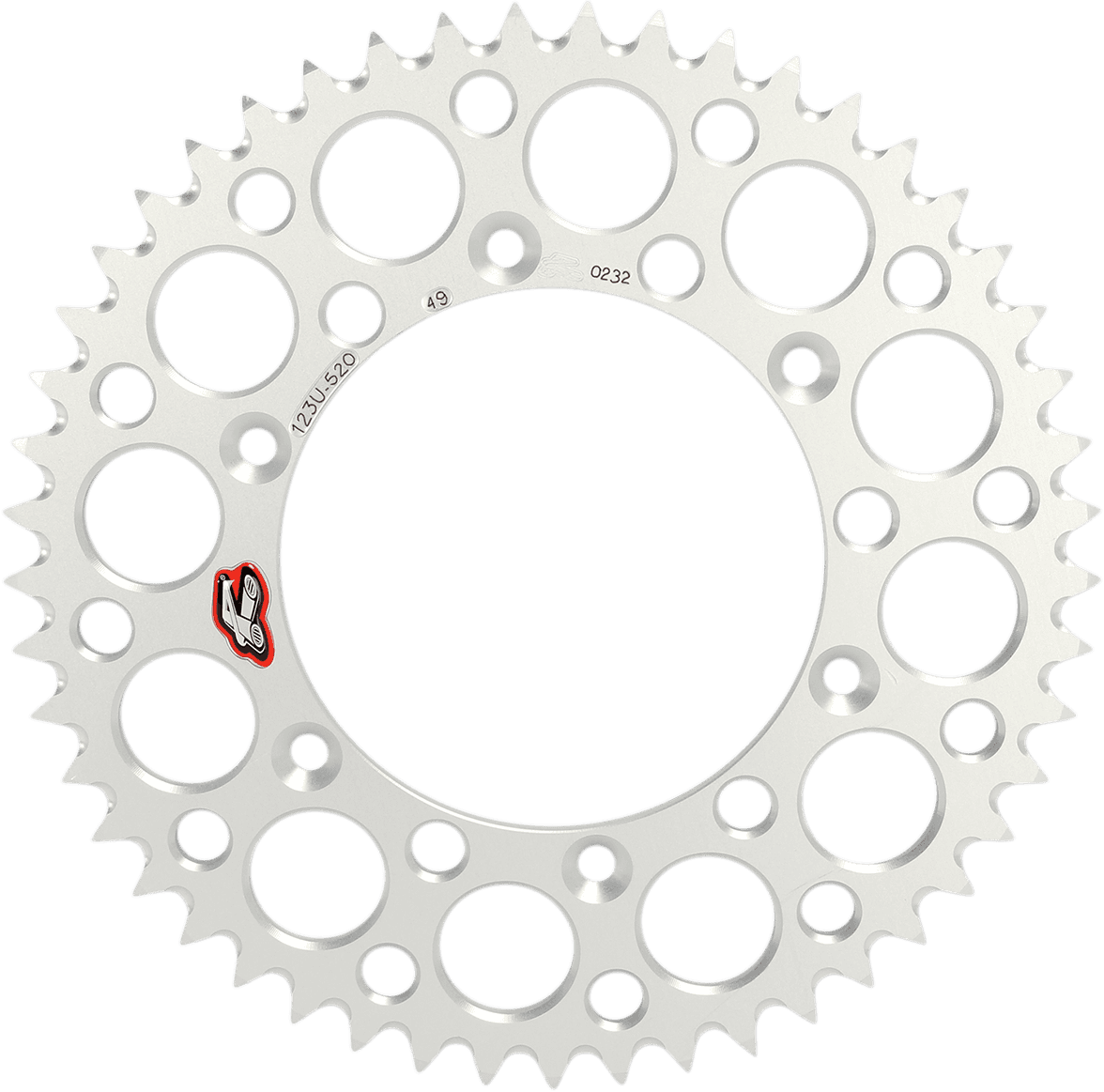 RENTHAL R123-49 Rear Sprocket - Aluminum - 49 Tooth - Silver - Suzuki