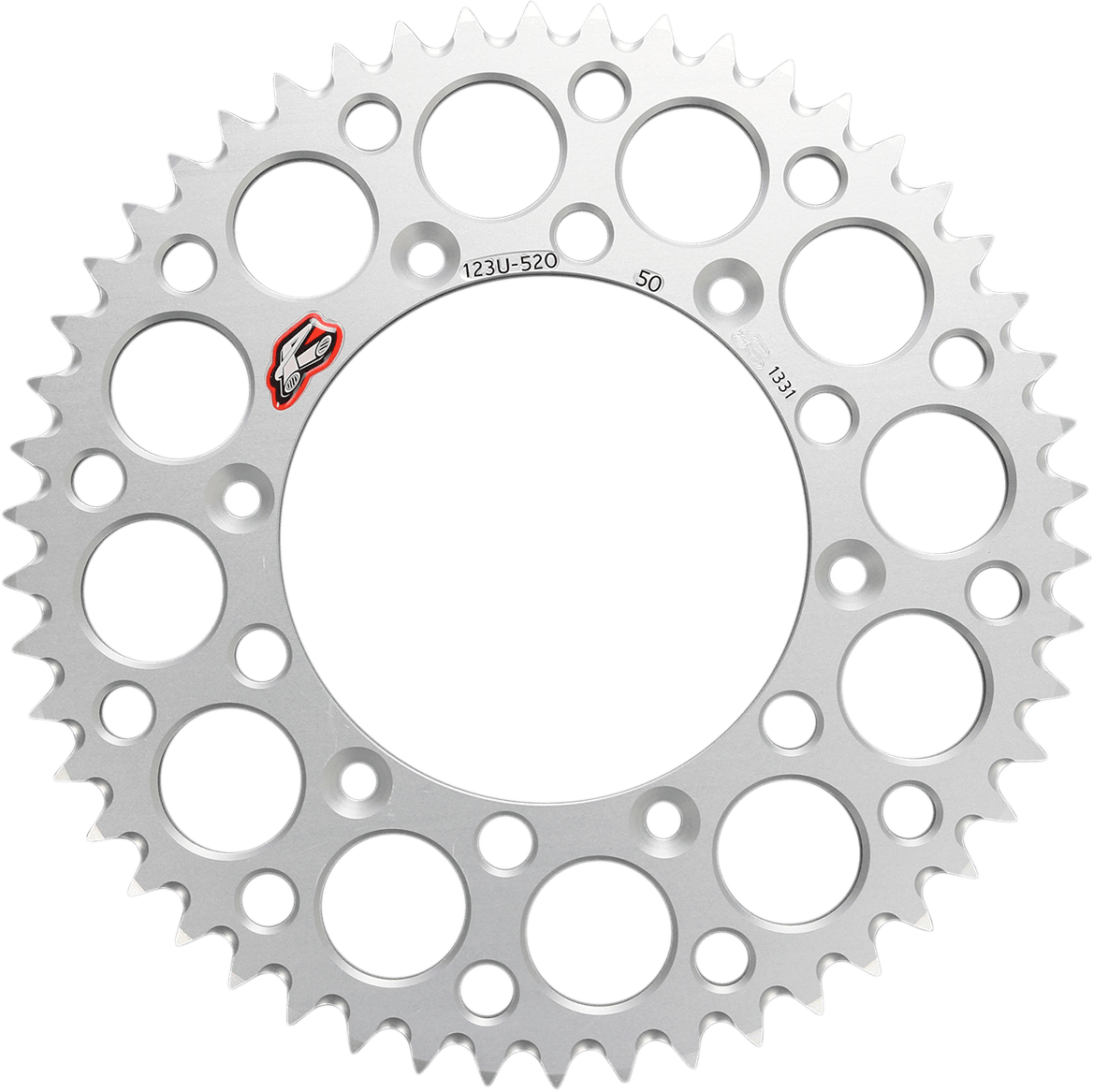 RENTHAL R123-50 Rear Sprocket - Aluminum - 50 Tooth - Silver - Suzuki