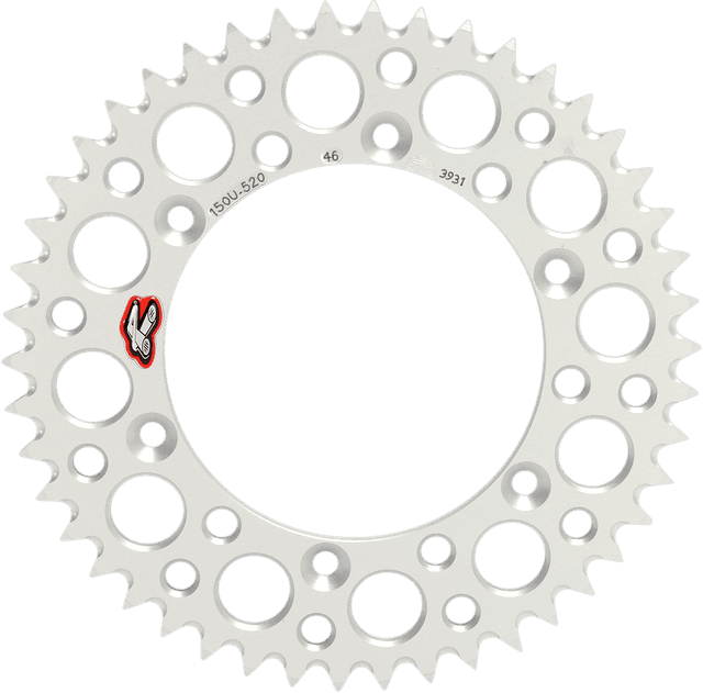 RENTHAL R150A-520-46 Rear Sprocket - Aluminum - 46 Tooth - Silver - Yamaha