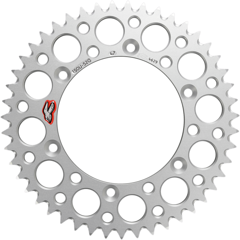 RENTHAL R150A-520-47 Rear Sprocket - Aluminum - 47 Tooth - Silver - Yamaha