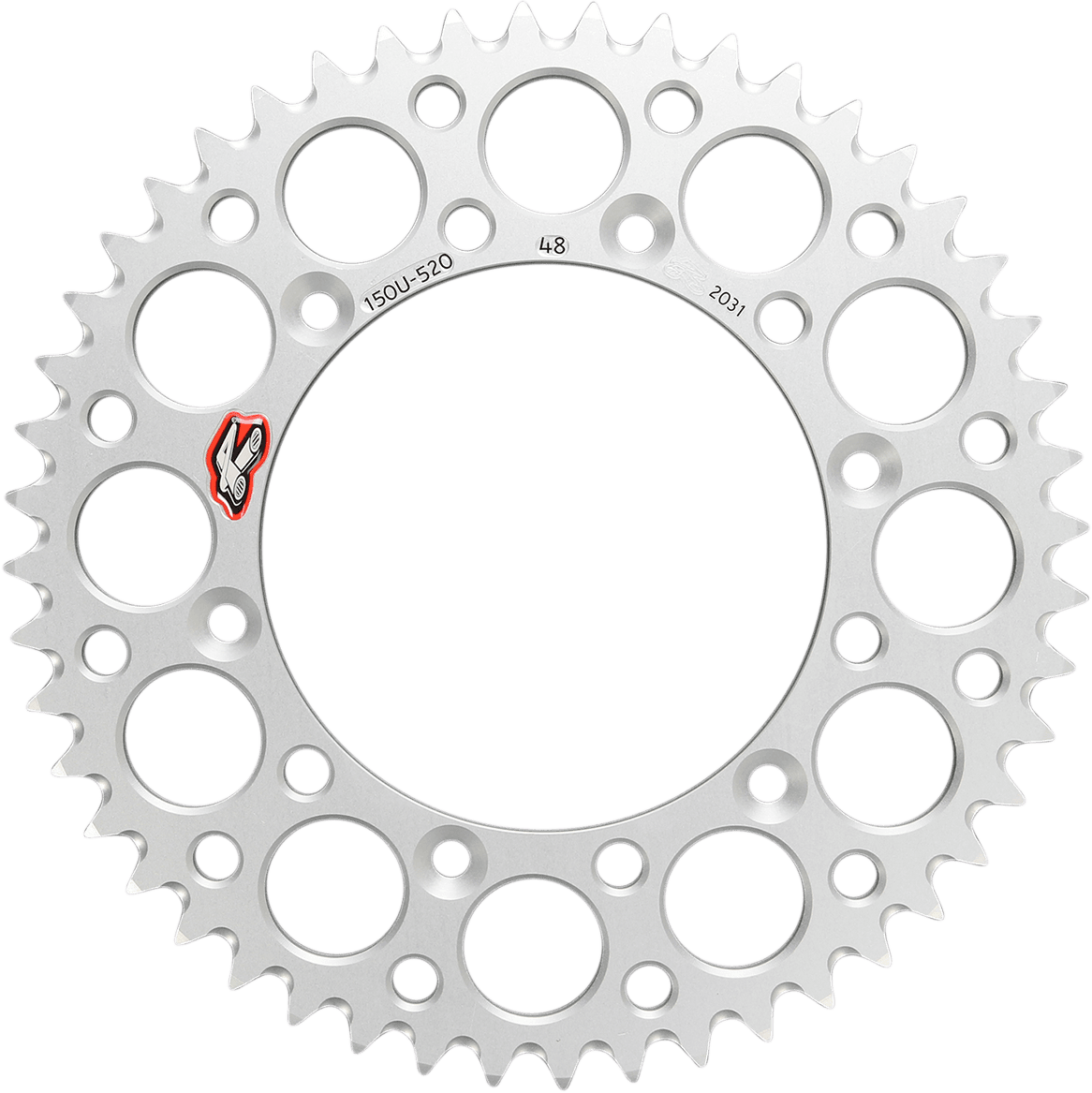 RENTHAL R150A-520-48 Rear Sprocket - Aluminum - 48 Tooth - Silver - Yamaha