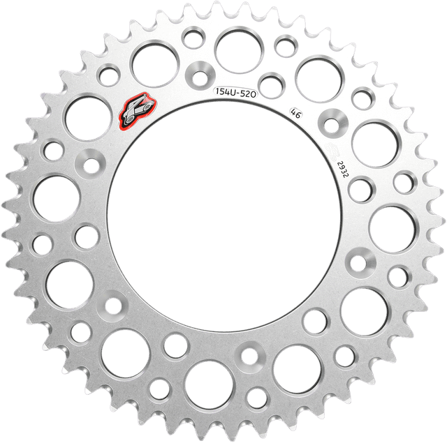 RENTHAL R15446 Rear Sprocket - Aluminum - 46 Tooth - Silver - Honda