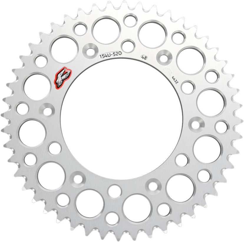 RENTHAL R154-48 Rear Sprocket - Aluminum - 48 Tooth - Silver - Honda