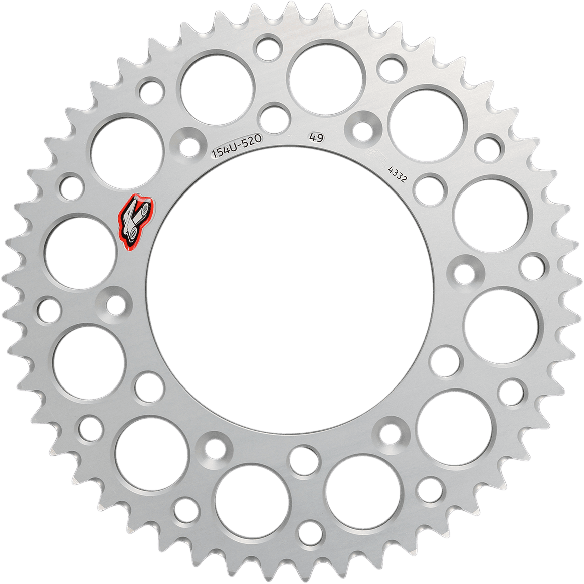 RENTHAL R154-49 Rear Sprocket - Aluminum - 49 Tooth - Silver - Honda