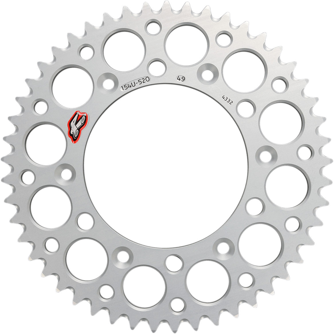 RENTHAL R154-49 Rear Sprocket - Aluminum - 49 Tooth - Silver - Honda