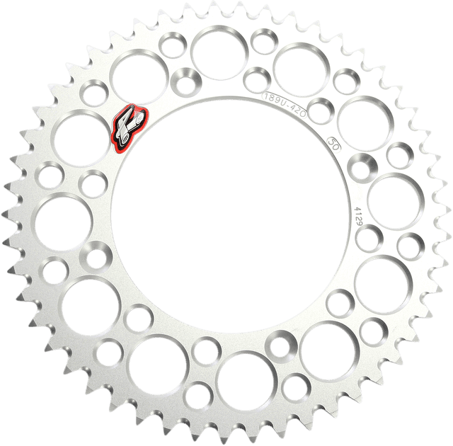 RENTHAL R189-50 Rear Sprocket - Aluminum - 50 Tooth - Silver - Honda