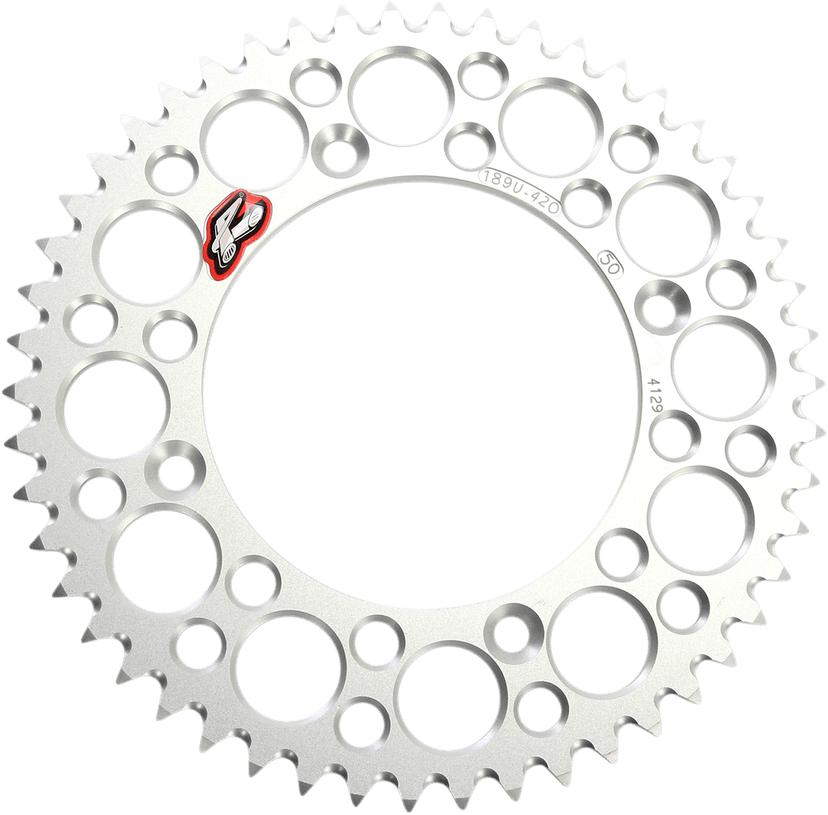 RENTHAL R189-50 Rear Sprocket - Aluminum - 50 Tooth - Silver - Honda