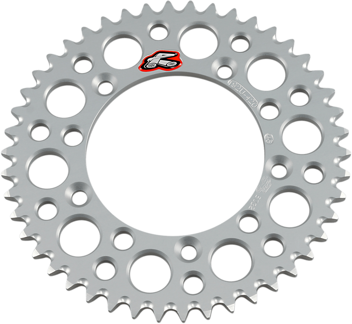 RENTHAL R192U-42046 Rear Sprocket - Aluminum - 46 Tooth - Silver - Gas Gas/Husqvarna/KTM