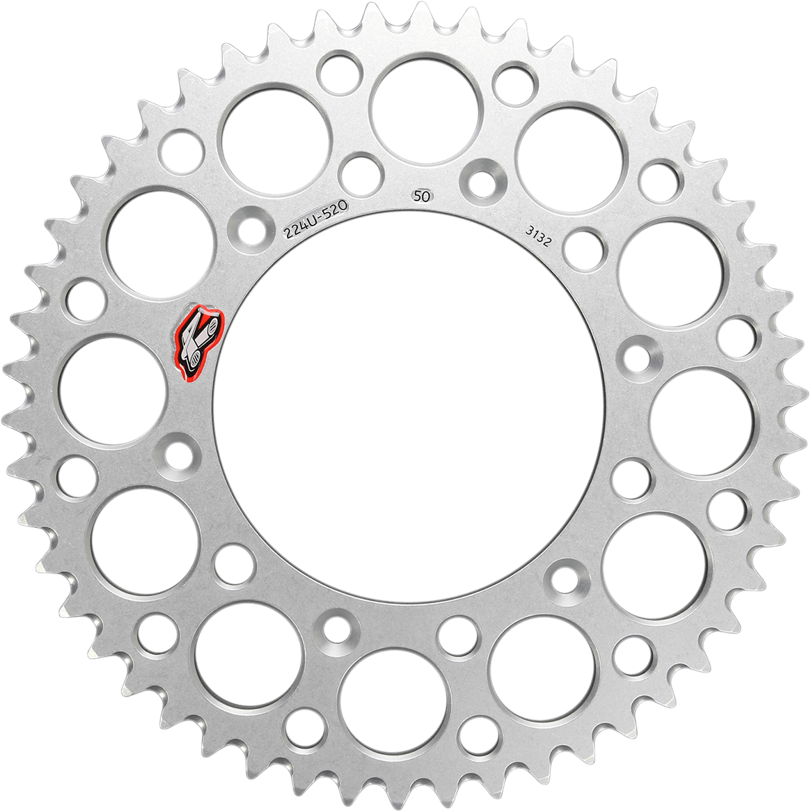 RENTHAL R224-50 Rear Sprocket - Aluminum - 50 Tooth - Silver