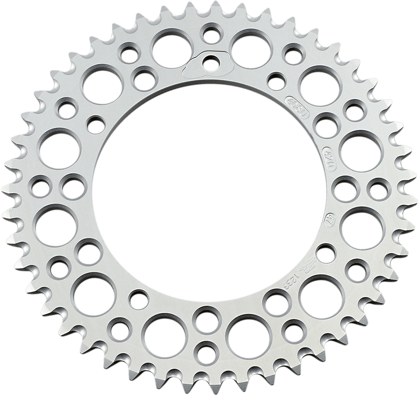 RENTHAL R408U-42047 Rear Sprocket - Aluminum - 47 Tooth - Silver - Kawasaki/Suzuki