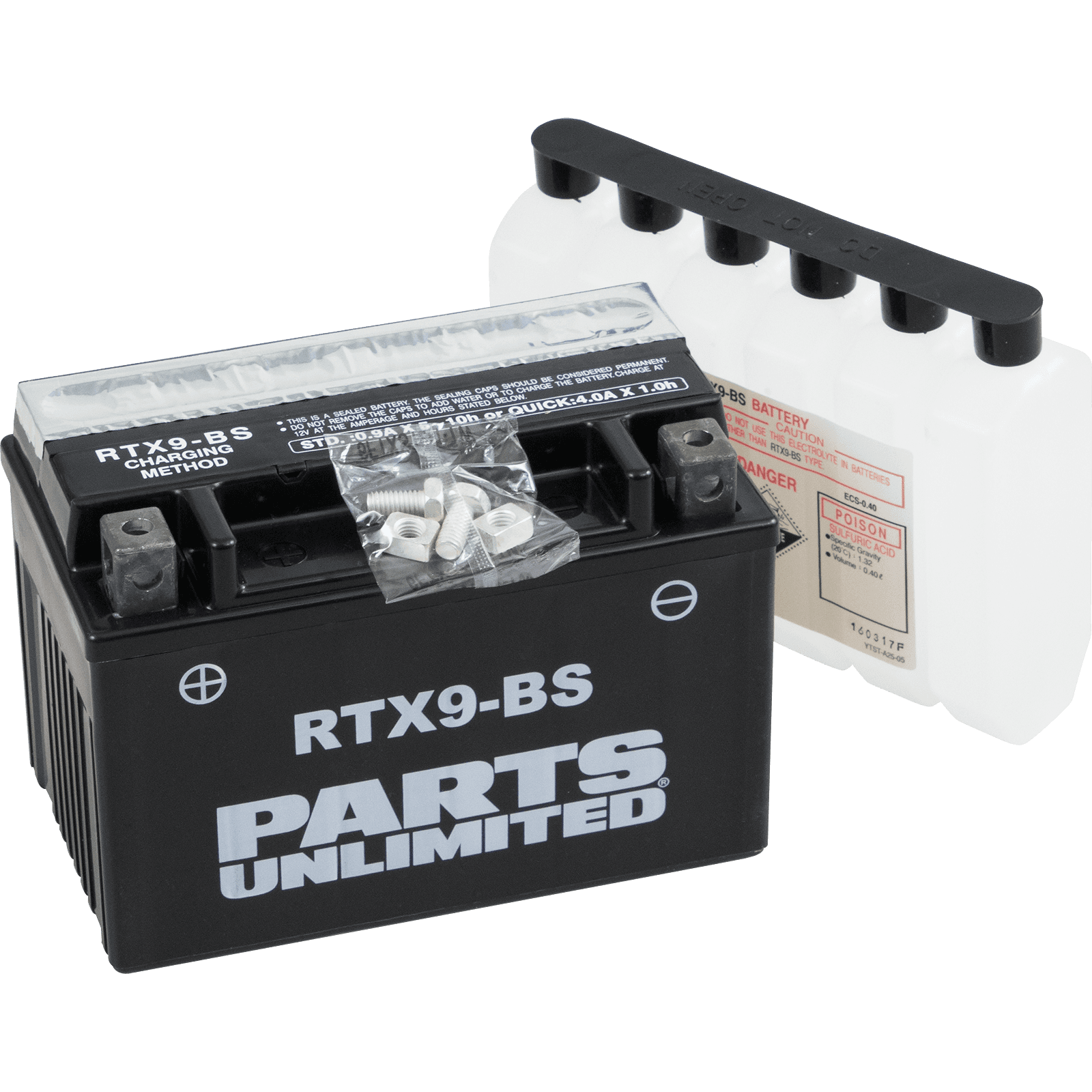 PARTS UNLIMITED RTX9-BS AGM Battery - RTX9-BS .40 L