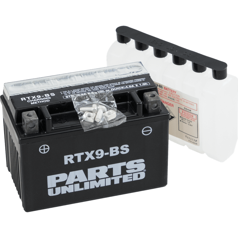 PARTS UNLIMITED RTX9-BS AGM Battery - RTX9-BS .40 L