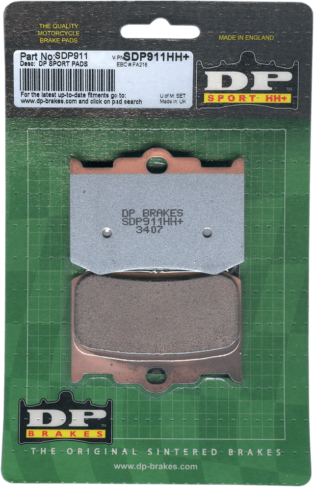 DP BRAKES SDP-911HH Sintered Brake Pads - 4-Piston Caliper — image 2 of 2