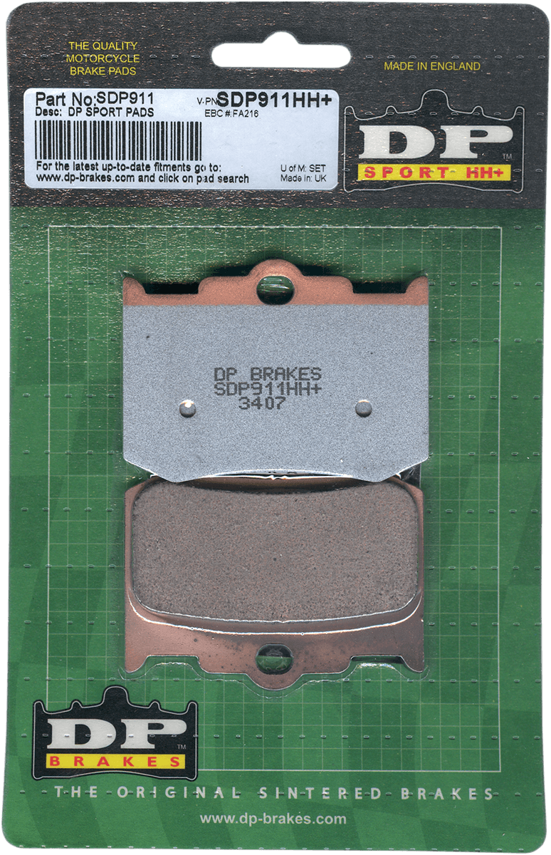 DP BRAKES SDP-911HH Sintered Brake Pads - 4-Piston Caliper — image 2 of 2