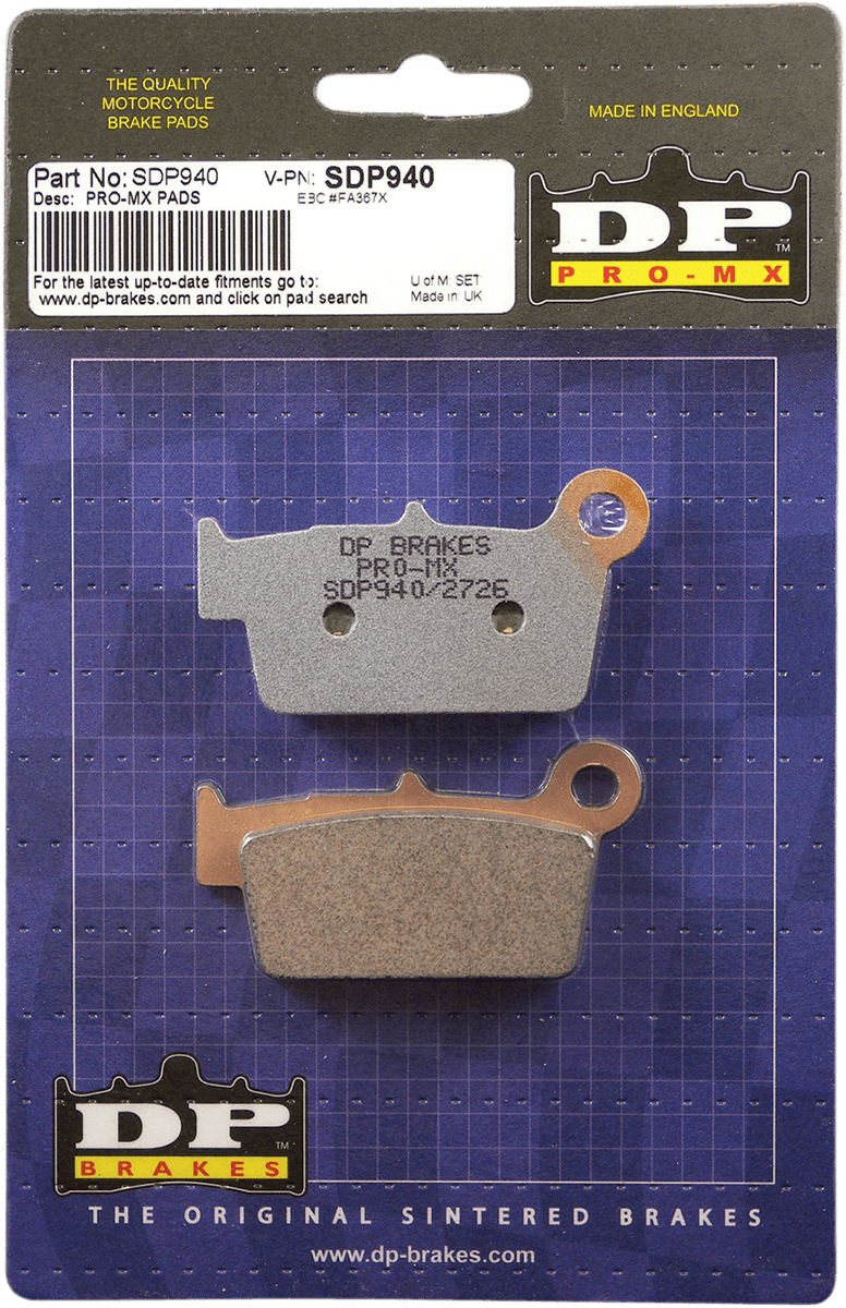 DP BRAKES SDP940MX Pro MX Sintered Brake Pads — image 2 of 2