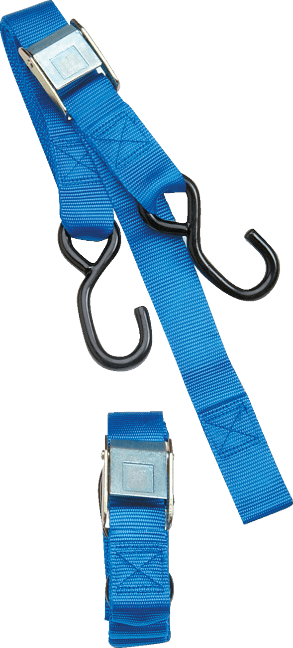 PARTS UNLIMITED TD00200 Heavy-Duty Cam Buckle Tie-Downs - 1-1/2" x 6' - Blue — image 1 of 2