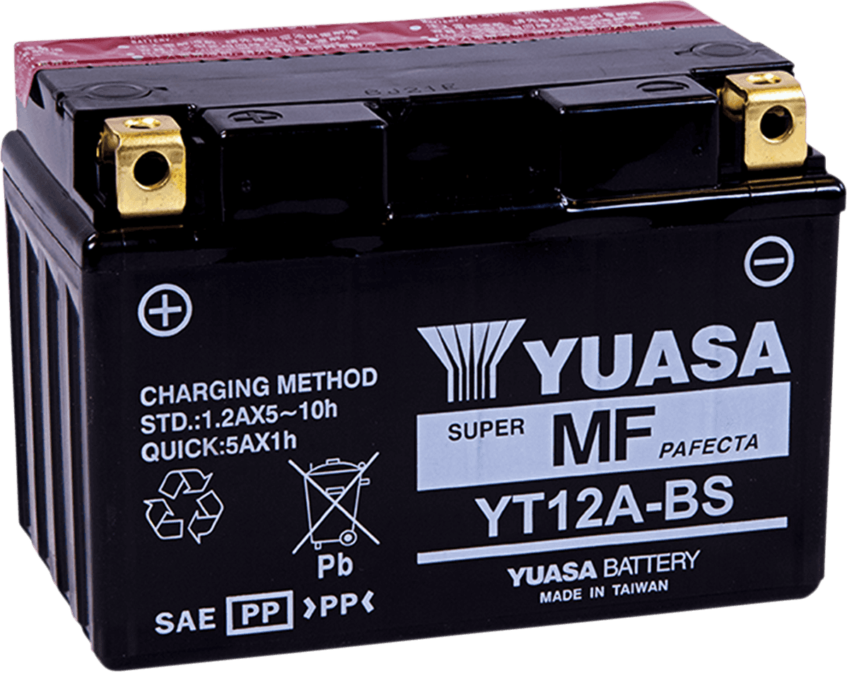 YUASA YT12A-BS AGM Battery - YT12A-BS - .49 L