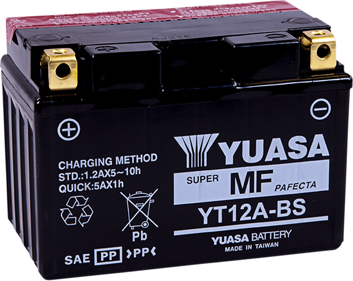 YUASA YT12A-BS AGM Battery - YT12A-BS - .49 L