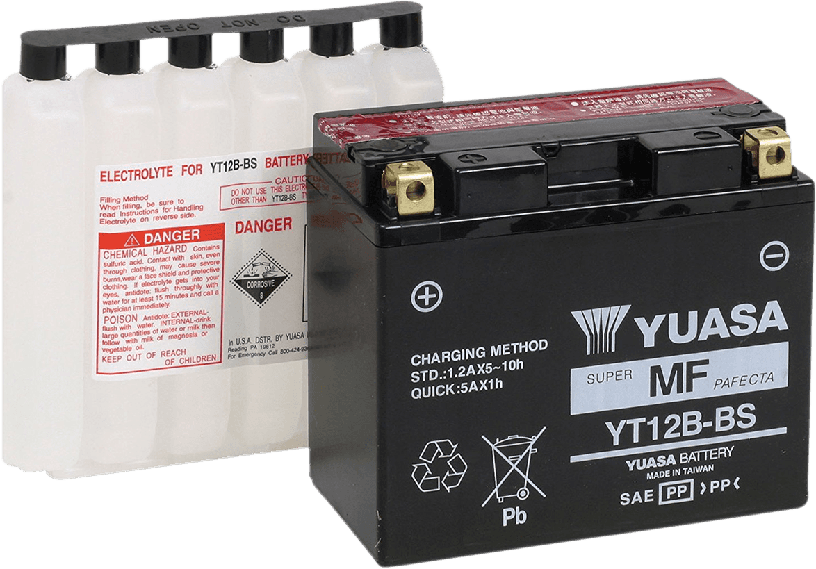 YUASA YT12B-BS AGM Battery - YT12B-BS - .52 L