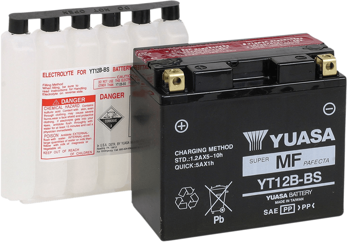 YUASA YT12B-BS AGM Battery - YT12B-BS - .52 L