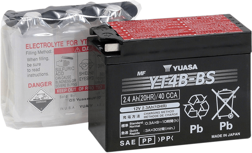YUASA YT4B-BS AGM Battery - YT4B-BS - .12 L