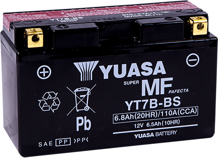 YUASA YT7B-BS AGM Battery - YT7B-BS - .30 L