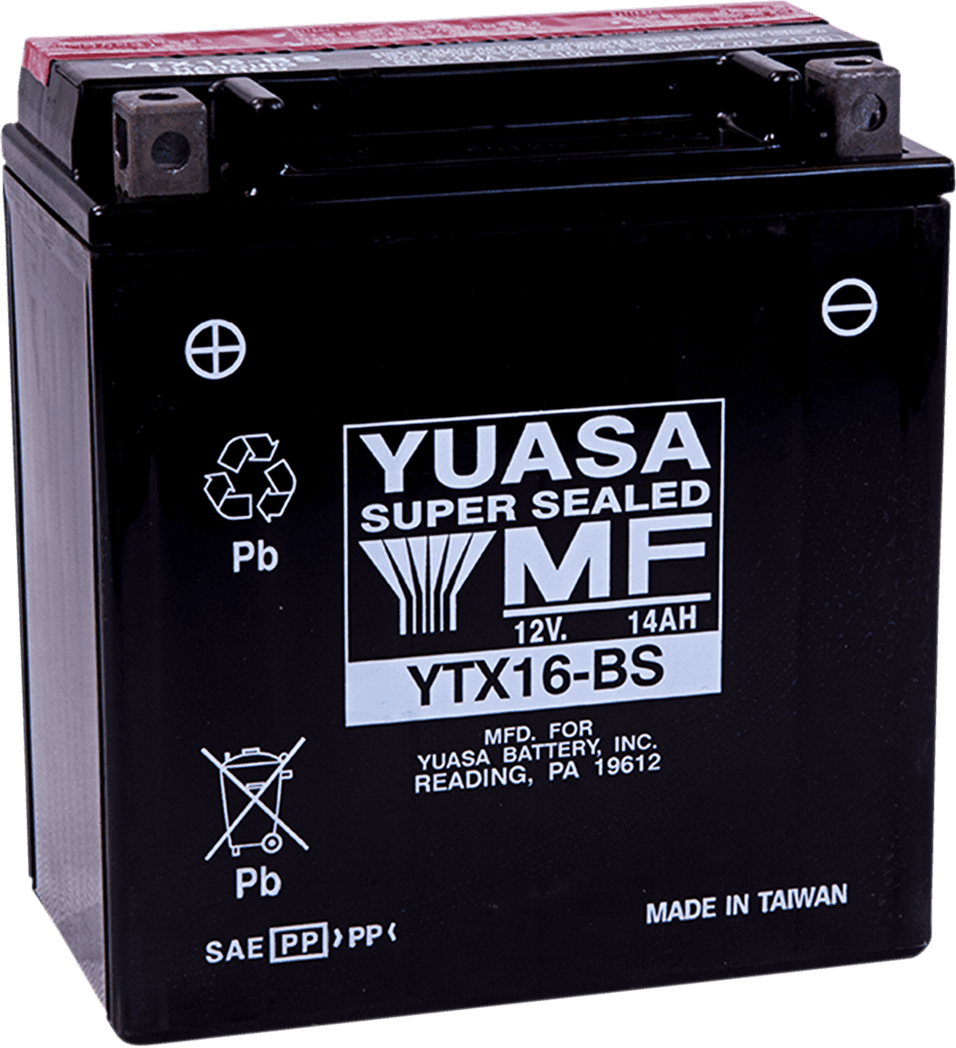 YUASA YTX16-BS AGM Battery - YTX16-BS - .78 L