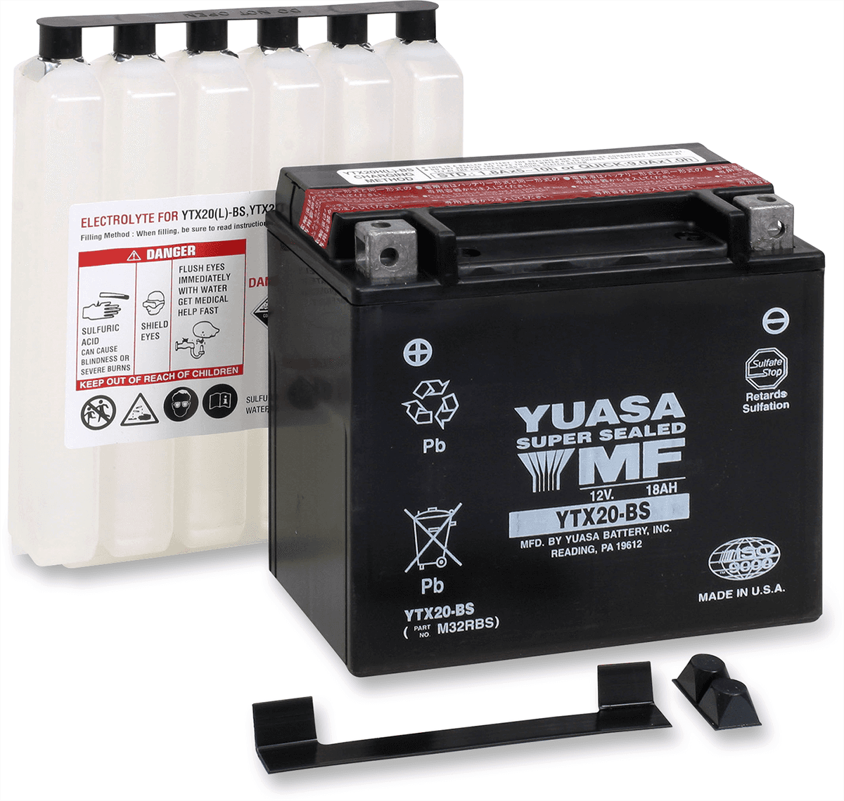 YUASA YTX-20BS AGM Battery - YTX-20BS - .93 L