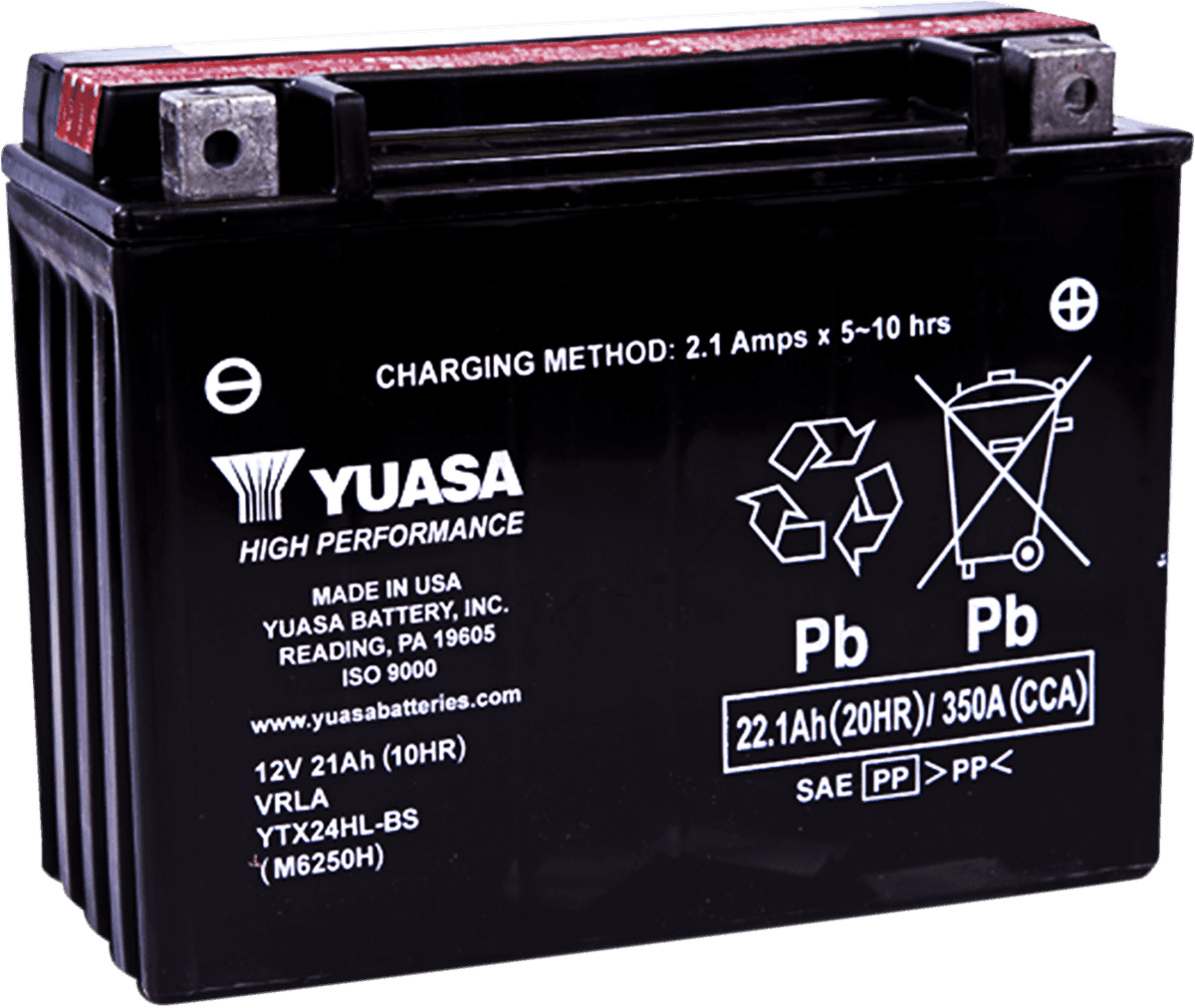 YUASA YTX24HL-BS AGM Battery - YTX24HL-BS 1.08 LTR