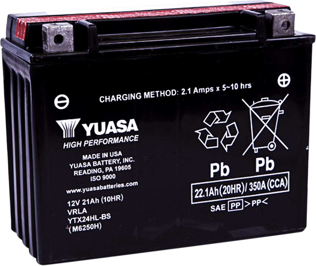 YUASA YTX24HL-BS AGM Battery - YTX24HL-BS 1.08 LTR