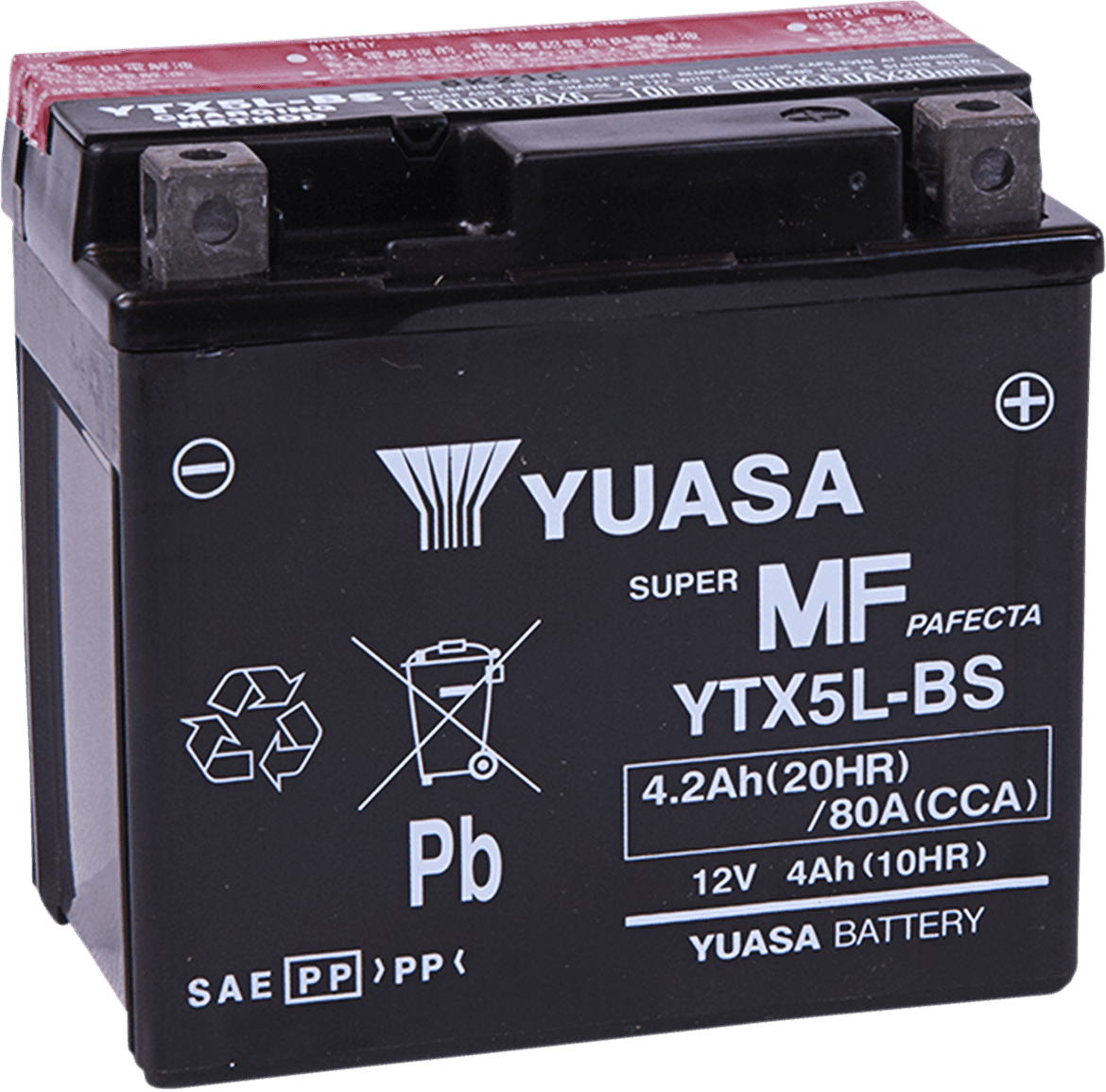 YUASA YTX5L-BS AGM Battery - YTX5L-BS - .24 L