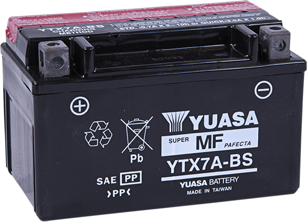 YUASA YTX7A-BS AGM Battery - YTX7A-BS - .33 L