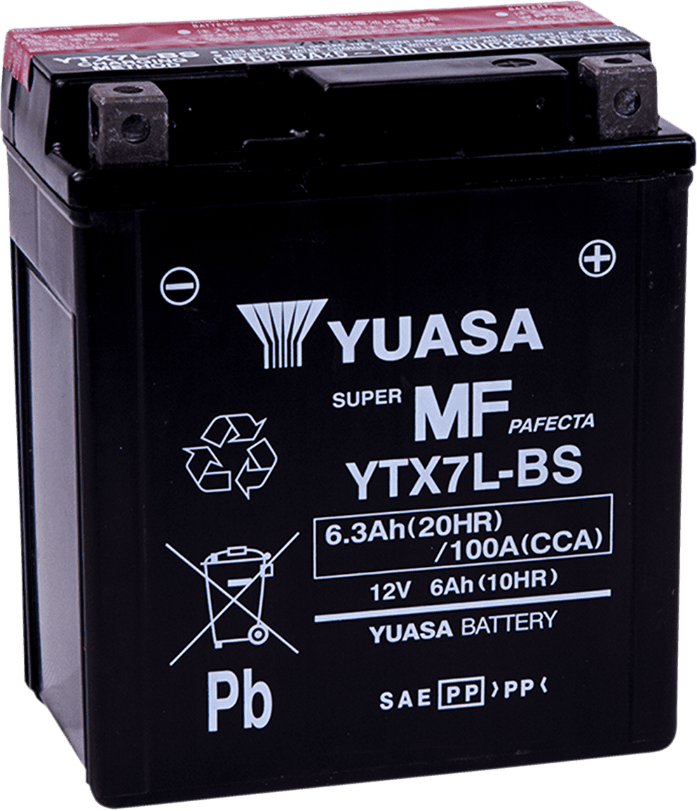 YUASA YTX7L-BS AGM Battery - YTX7L-BS - .33 L