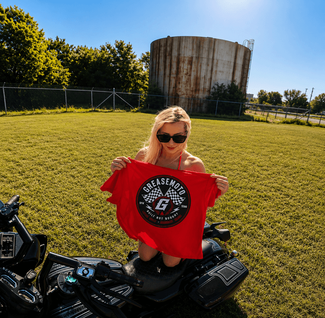 GREASEMOTO MERCH-VICTORY-LANE-CROP-TOP-45FF8497-L Victory Lane Crop Top — Red — image 5 of 5