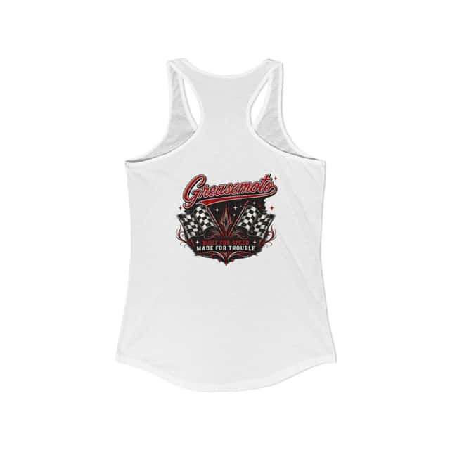 GREASEMOTO MERCH-WOMEN-S-TROUBLE-TANK-RACERBACK-9648FF6C-XS Women’s Trouble Tank Racerback — Solid White — image 3 of 5