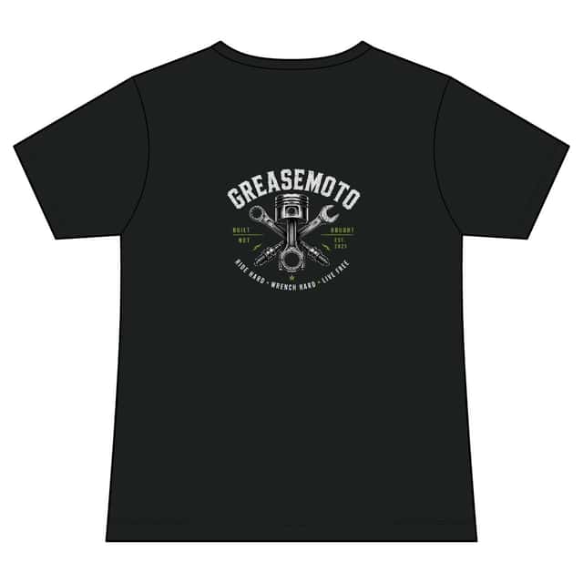 GREASEMOTO MERCH-GREASEMOTO-OG-T-WOMEN-S-V-NECK-99BC4680-S Greasemoto OG T Women’s V-Neck — Black — image 1 of 2