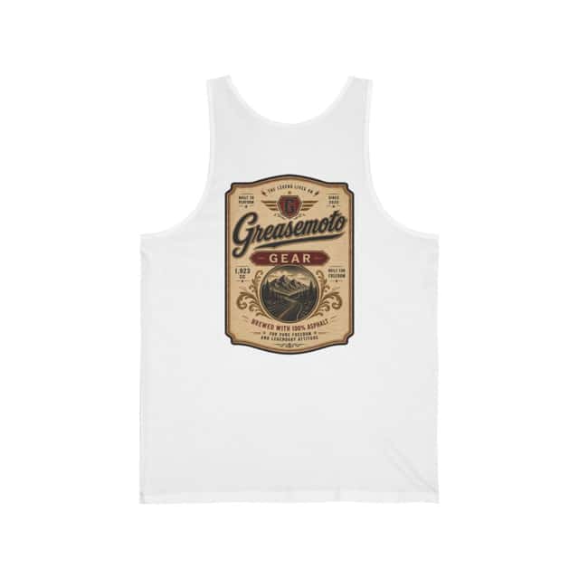 GREASEMOTO MERCH-GREASEMOTO-BANQUET-OF-BIKES-TANK-A5A2036E-2XL Banquet of Gears tank — White — image 2 of 2